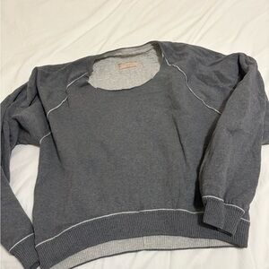 Free People We The Free Midnight Pullover Sweatshirt Grey Medium Warm NWOT NEW